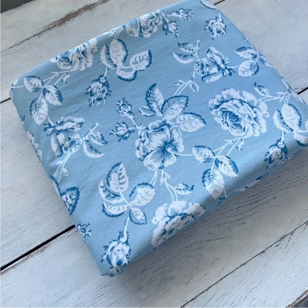 RARE Ralph Lauren Home MEADOWLAND Blue DUVET Cover Floral Rose FULL/QUEEN Cotton